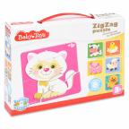Пазлы ЗИГЗАГ "Домашние животные" 18 эл Baby Toys (макси)