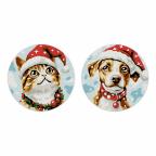 "ФРЕЯ" PNBM-035 Набор для раскрашивания по номерам (на магните) 9 х 9 см "Кот и пёс в колпачках"