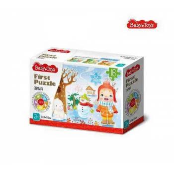 Пазл First Puzzle "Времена года. Зима" 16 эл Baby Toys