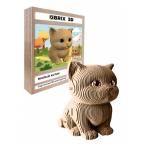 QBRIX Картонный 3D конструктор Милый котик