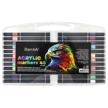 яя Маркеры акрил. 48цв. Darvish DV-16045-48 пласт.пенал